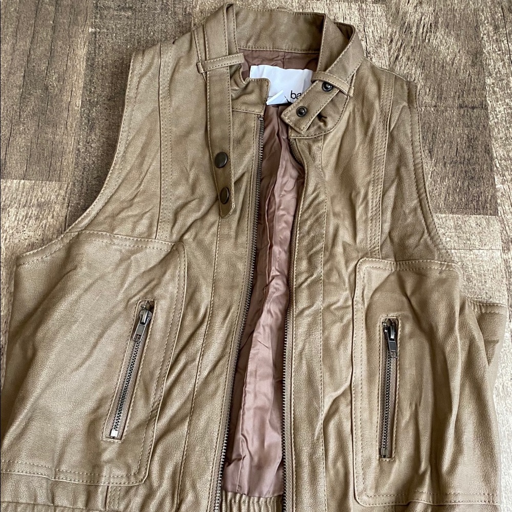 Bar III Faux Leather Vest